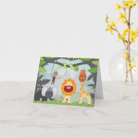 Oerwoud Fun Kaart (Gele Bloem)