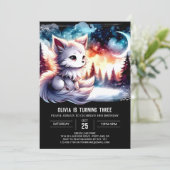 Oerwoud Fun Wolf Verjaardag Kaart (Staand voorkant)