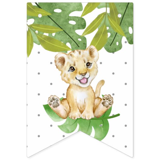 Oerwoud Geachte Happy Birthday Kinder Bunting Flag Vlaggetjes (Eerste vlag)