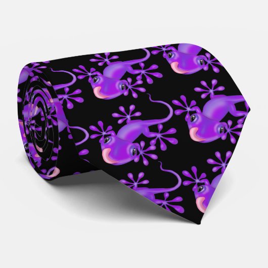 Oerwoud Gecko dierlijk stropdas (Opgerold)