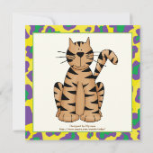 Oerwoud geel, paarse safari kinderen verjaardagsfe kaart (Achterkant)