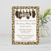 Oerwoud gender onthullen PERSONALIZE Kaart (Staand voorkant)