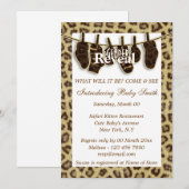 Oerwoud gender onthullen PERSONALIZE Kaart (Voorkant / Achterkant)