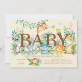 Oerwoud Geslachtsneutrale uitnodiging voor Baby sh (Voorkant)