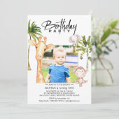 *~* Oerwoud Giraffe 2 TWEE AR21 Fotodag  Kaart (Staand voorkant)