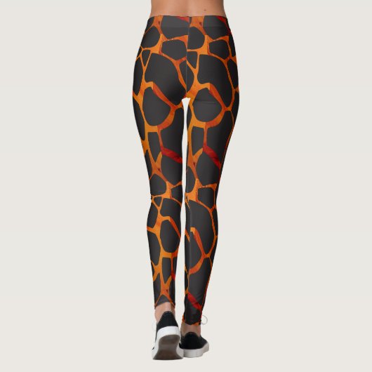 Oerwoud Giraffe afdrukken Leggings (Achterkant)