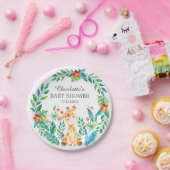 Oerwoud Giraffe Baby shower 7-inch Bord (Feest)