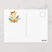 Oerwoud Giraffe Baby shower Dank u Briefkaart (Achterkant)