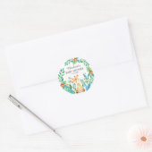 Oerwoud Giraffe Baby shower Dank u voor Sticker (Envelop)
