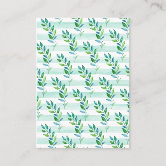 Oerwoud Giraffe Baby shower Gift Display Douche Informatiekaartje (Achterkant)