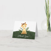 Oerwoud Giraffe Baby shower Hartelijk dank Bedankkaart (Voorkant)