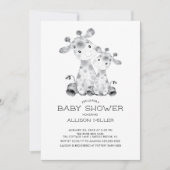 Oerwoud Giraffe Baby shower Kaart (Voorkant)