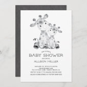 Oerwoud Giraffe Baby shower Kaart (Voorkant / Achterkant)