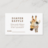 Oerwoud Giraffe Baby shower luierkaart Informatiekaartje (Voorkant)