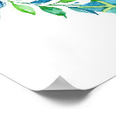 Oerwoud Giraffe Baby shower Welkomstwoord Poster (Hoek)