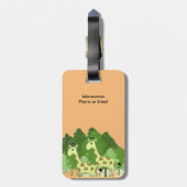 Oerwoud Giraffe Bagagelabel (Achterkant verticaal)