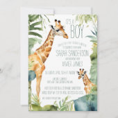 Oerwoud Giraffe Maak kennis met het Baby shower Kaart (Voorkant)