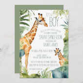 Oerwoud Giraffe Maak kennis met het Baby shower Kaart (Voorkant / Achterkant)