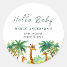 Oerwoud Giraffe Schattigeste Hallo Baby shower Ele