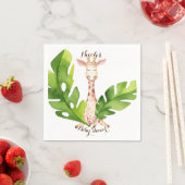 Oerwoud Giraffe Waterverf Baby shower Partij Servetten (Insitu)