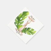 Oerwoud Giraffe Waterverf Baby shower Partij Servetten (Hoek)