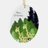 Oerwoud Giraffes Keramisch Ornament (Rechts)