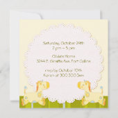 Oerwoud Giraffes Verjaardagsfeestfotosjabloon Kaart (Achterkant)