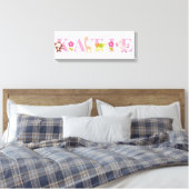 Oerwoud Girl Animals Canvas Art (Insitu (Slaapkamer))