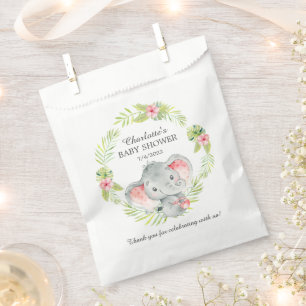 Oerwoud Girl Elephant Baby shower Favor Bags Bedankzakje