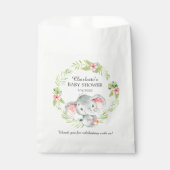 Oerwoud Girl Elephant Baby shower Favor Bags Bedankzakje (Voorkant)