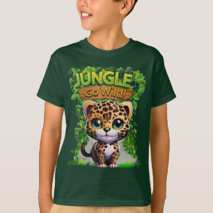 Oerwoud Go Wild Leopard Kitty Cat Wildlife Animal� T-shirt