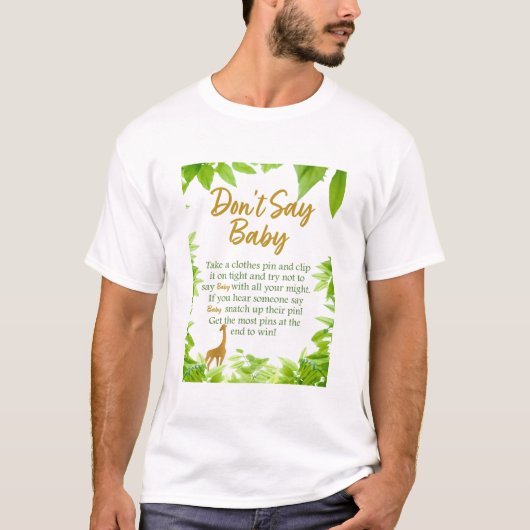 Oerwoud Gold Theme Zeg geen Baby T-shirt (Voorkant)