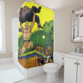 Oerwoud Gorilla's Comics Shower Curt Douchegordijn (In situ)