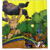 Oerwoud Gorilla's  Comics Shower Curt Douchegordijn (Voorkant)