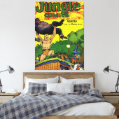 Oerwoud Gorilla's Lair  Comics Canvas Afdruk (Insitu (Slaapkamer))