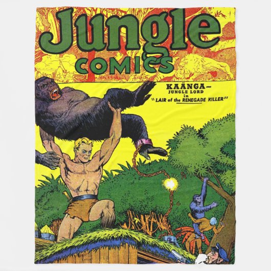Oerwoud Gorilla's Lair Comics Fleece Deken (Voorkant)