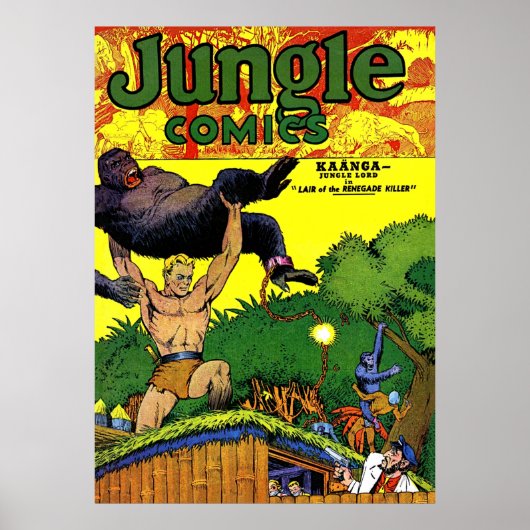 Oerwoud Gorilla's Lair  Comics Poster (Voorkant)