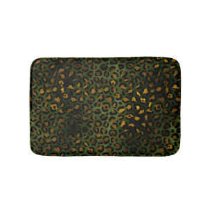 Oerwoud Green Yellow Cheetah Leopard Pattern Badmat