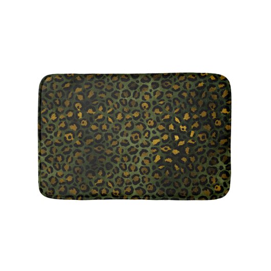 Oerwoud Green Yellow Cheetah Leopard Pattern Badmat (Voorkant)