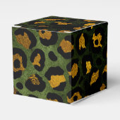 Oerwoud Green Yellow Cheetah Leopard Pattern Bedankdoosjes (Voorkant Zijde)