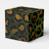 Oerwoud Green Yellow Cheetah Leopard Pattern Bedankdoosjes (Achterkant)