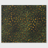 Oerwoud Green Yellow Cheetah Leopard Pattern Cadeaupapier (Vlak)
