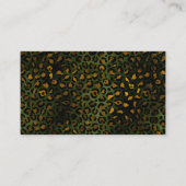 Oerwoud Green Yellow Cheetah Leopard Pattern Visitekaartje (Voorkant)