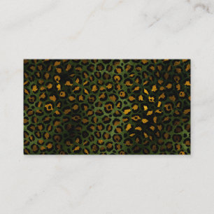 Oerwoud Green Yellow Cheetah Leopard Pattern Visitekaartje