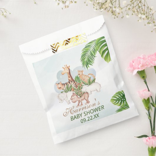 Oerwoud Greenery Baby shower Bedankzakje (Gezegeld)