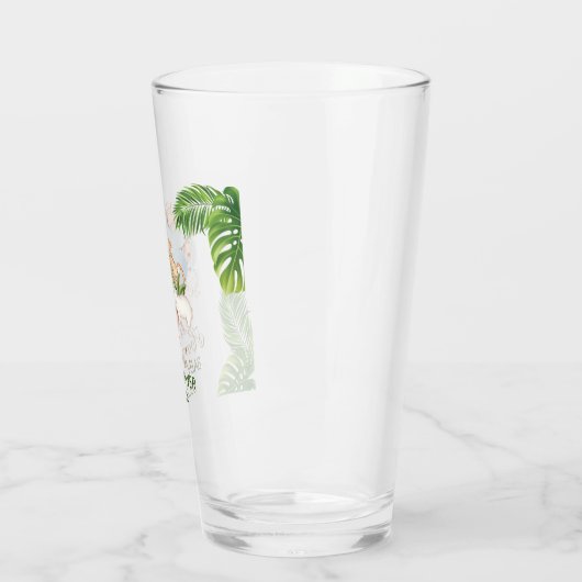 Oerwoud Greenery Baby shower Glas (Links)