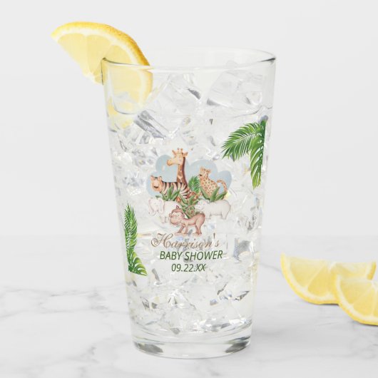 Oerwoud Greenery Baby shower Glas (Voorkant ijs)