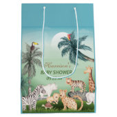 Oerwoud Greenery Baby shower Medium Cadeauzakje (Achterkant)