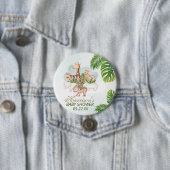 Oerwoud Greenery Baby shower Ronde Button 7,6 Cm (In situ)