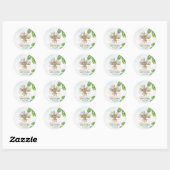 Oerwoud Greenery Baby shower Ronde Sticker (Vel)